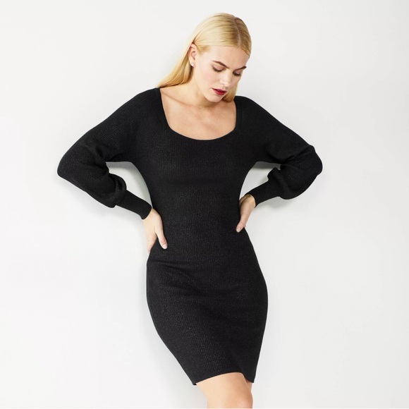 Nine West Dresses & Skirts - *NWT* Nine West Black Knit Dress with Long Sleeves